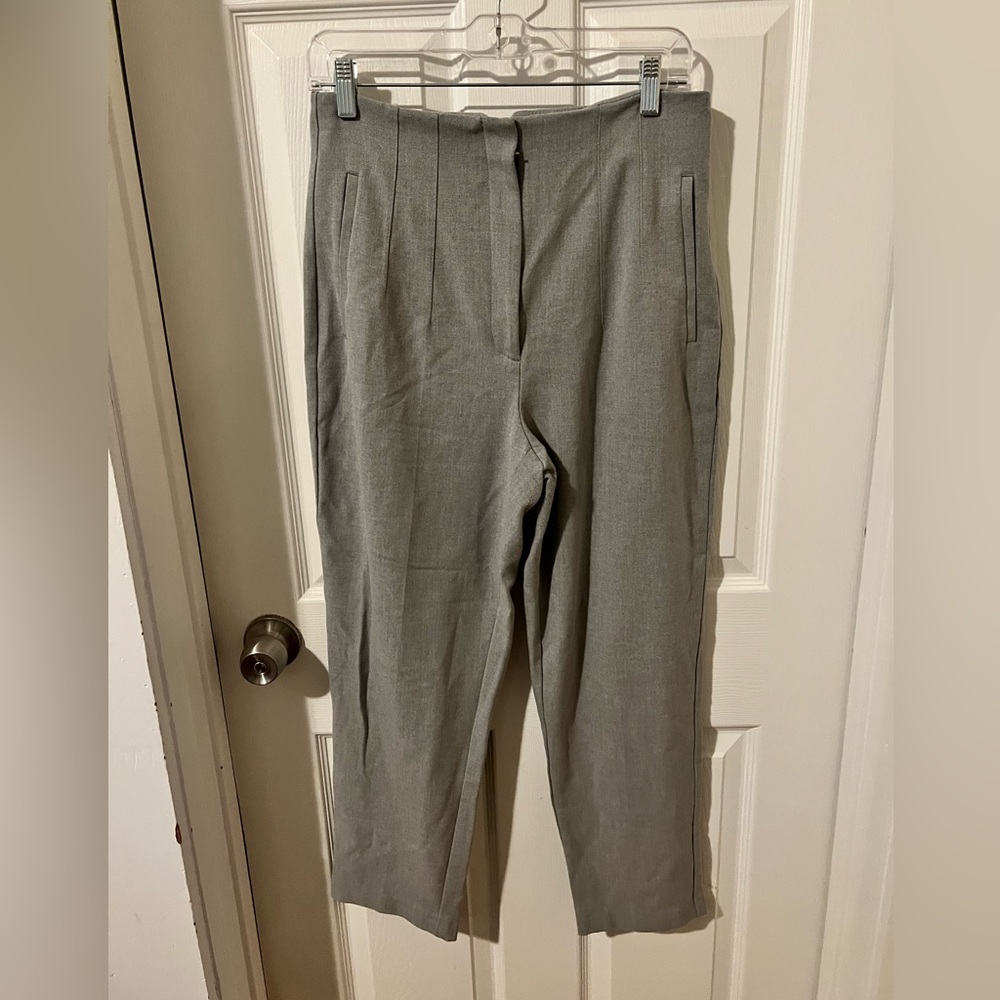 Zara High Waisted Pants light gray